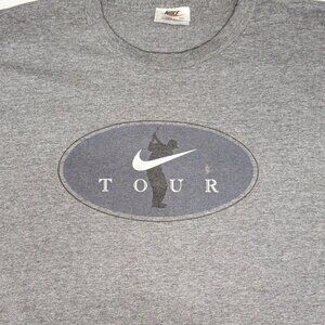 Vintage Nike Tour T Shirt 90s Gray Size XXL USA